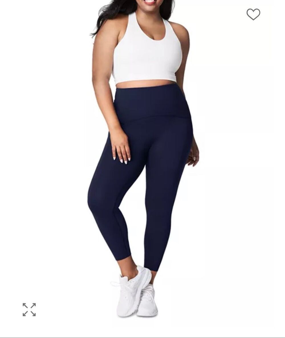 SPANX Ankle Ponte Leggings Classic Navy Blue womens 1X NEW
